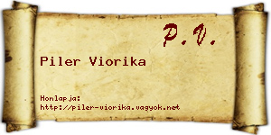 Piler Viorika névjegykártya